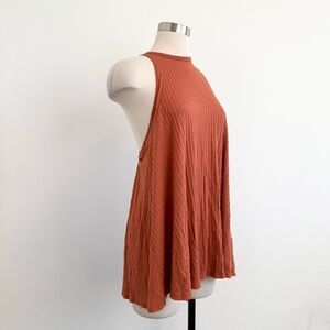 Billabong Ribbed Tank Top Babydoll Tunic Top Boho Mini Sundress Small